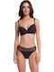 Miss Rosy Lace Underwear Set with Bra & Brazil Black