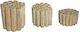 Ecoshadow Holz Gartenhecke in Beiger Farbe 30cm x 2m