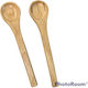 Lampiris Interiors Wooden Serving Utensil Set Beige 2pcs