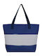 Aquablue Fabric Beach Bag Blue with Stripes