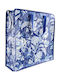 Atmosphera Fabric Shopping Bag in Blue color