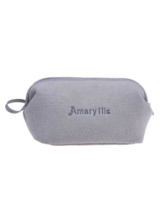 Amaryllis Slippers Toiletry Bag in Gray color 25cm