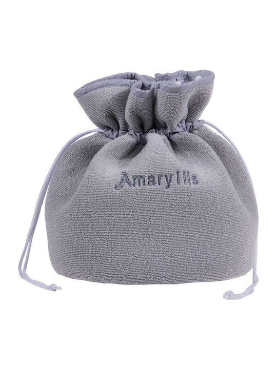 Amaryllis Slippers Toiletry Bag in Gray color 25cm