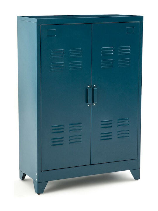 Zweiflügeliger Schrank Hiba Metallisch mit 2 Re...