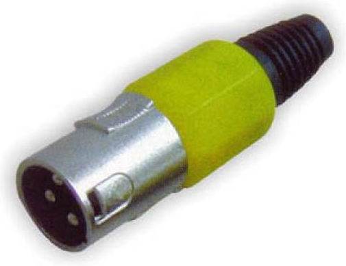 KAL Electronics Plug XLR male Silver (10788/YELLOW)