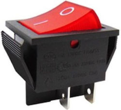 Topelcom On-Off switch Rocker with Lighting Red 1pcs