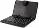 Clever Flip Cover Piele artificială cu Tastatură Engleză SUA Negru (Universal 8" - Universal 8") 140016