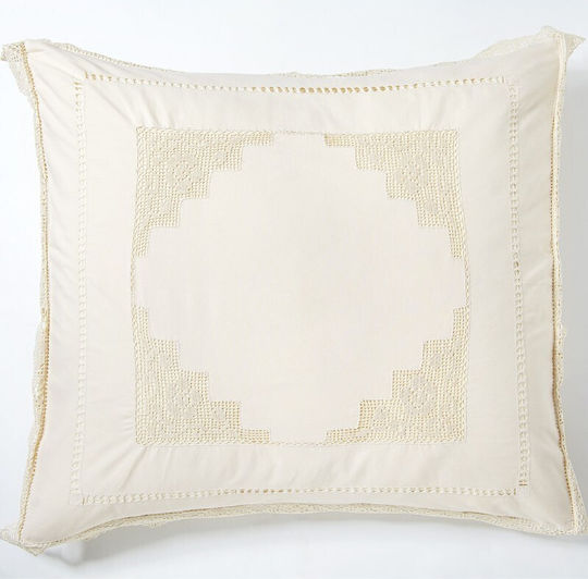 Aigaion Decorative Pillow Case Beige 80x80cm