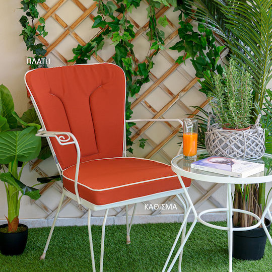 Be Comfy Wasserdichtes Gartenstuhlkissen Orange 53x47cm