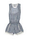 Kinderstoff-Overall-Shorts/Bermudas Blau