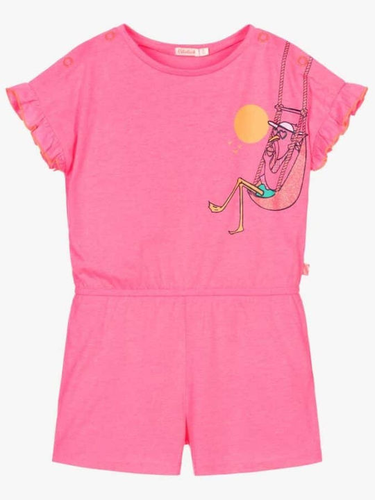 Ολόσωμο Παιδικό Σορτς/Βερμούδα Υφασμάτινο Φούξια