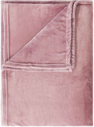 Butlers Lazy Days Decke Fleece Moni 150x200cm Rosa