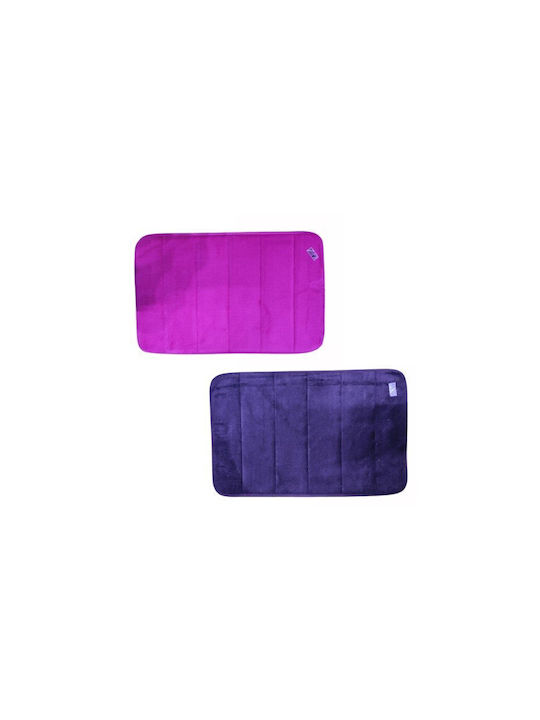TnS Rutschfest Badematte Synthetisch,Polyester/Cotton/Leather Rechteckig ΜΑΤ-3 Rosa 40x60cm