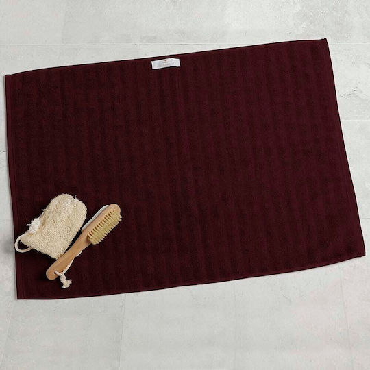 Fieldcrest Badematte Baumwolle Rechteckig Burgundisch 50x70cm
