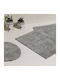 Bed&Bath Covoraș de Baie Bumbac Oval Gri 45x45buc