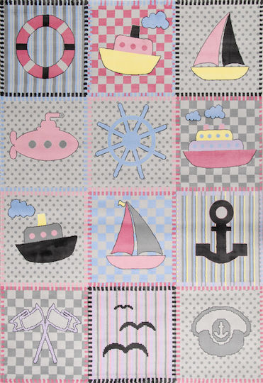 Vasilas Home Kids Rug Multicolor 200x200cm
