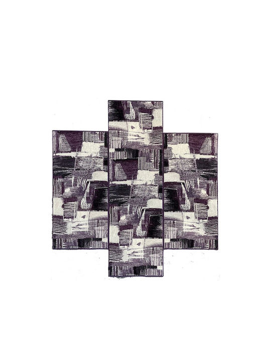 Bekas Carpets Set Modern Covoare pentru dormitor Violet 32865-1239 3buc