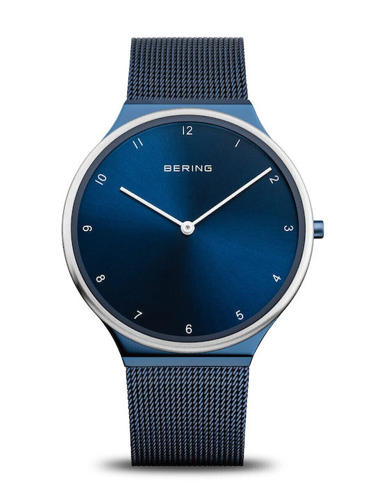 Women's Watch with Navy Blue Metal Bracelet