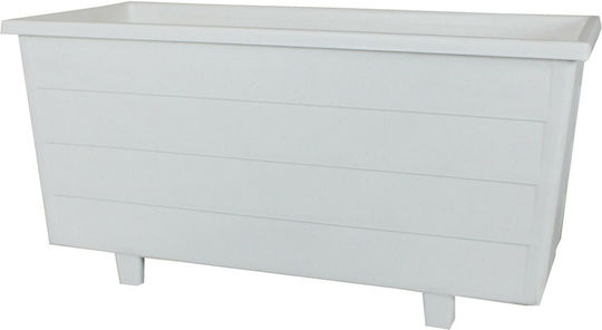 Sic Plast Blumenkasten Kunststoff Weiß 51.5x25.5x24.5cm.