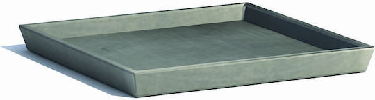 Ecopots Plate Pot Plastic Gray 28x28cm 74.015.30G