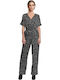 Women's Short-sleeved One-piece Suit Black