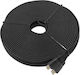 Factory HDMI 2.0 Premium High Speed 4K 60Hz HDR Flat / Braided Cable HDMI male - HDMI male 20m Μαύρο