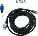 HDMI 2.0 Cable HDMI male - HDMI male 5m Μαύρο