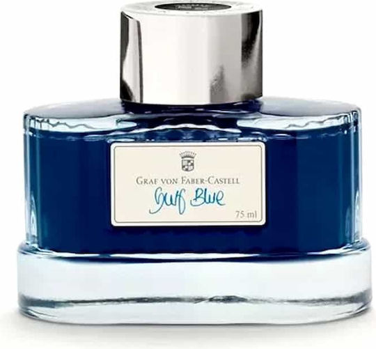 Graf Von Faber-Castell Replacement Ink for Extra Fine Blue Fountain Pen 75ml