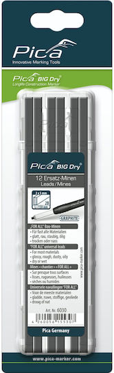 Pica 12 Packages x 12 Pencil Leads Thickness 5mm Type 2B