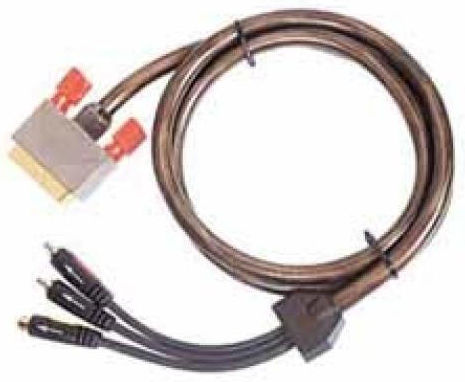Cable Scart male - Composite male 1.5m Black 01.079.0032