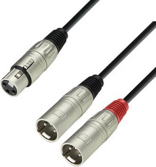 Adam Hall XLR Cable Male to XLR Female Black 1m P69AH030