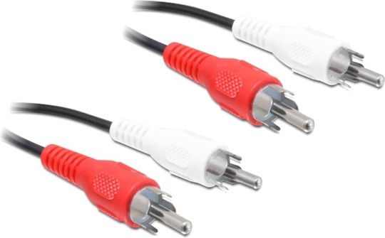 InLine Кабел 2x RCA мъжки - 2x RCA женски 1м 89933C