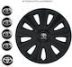 Versaco Car Hubcap Set Aviator Carbon with Toyota Emblem 15" 4pcs Black