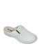 B-Well Femei Din piele Sabot Albe