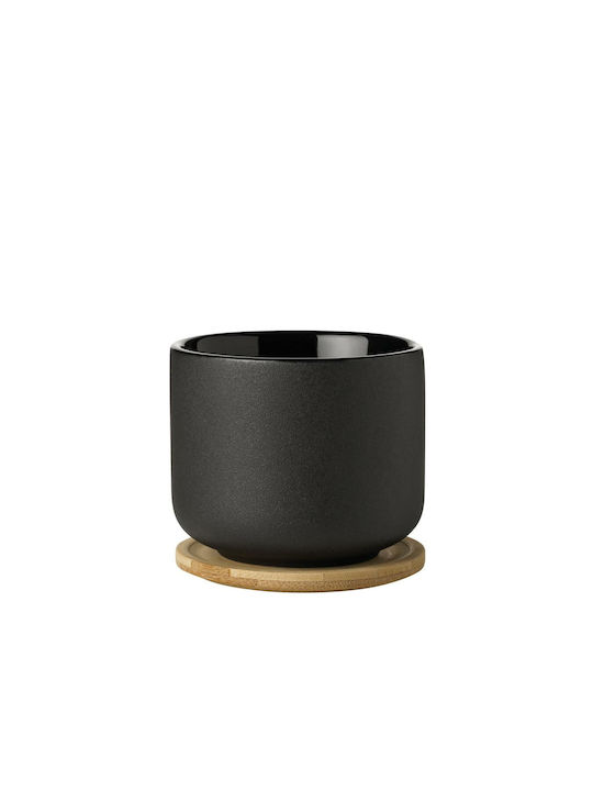 Stelton Ceramic Brown Cup Set Black