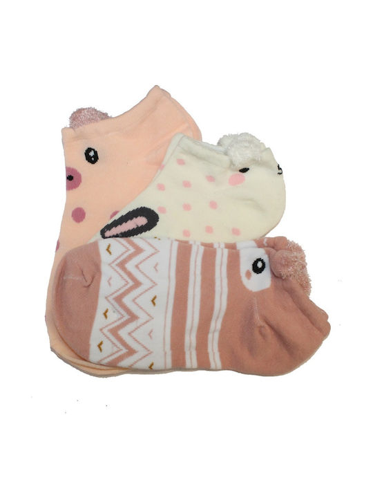 YTLI Damen Gemusterte Socken Mehrfarbig 3Pack
