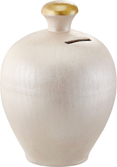 Adorex Cutiuta de bani Ceramic Bej 11x11x16cm