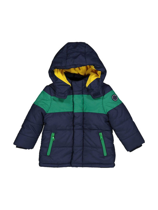 Kids' Coat Short with Hood Blue