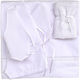 Nst Nastasia Set Christening Oilcloths White 3 Pieces