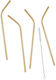 Butlers Metallic Drinking Straws Gold with Cleaning Brush 4pcs