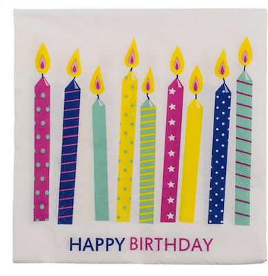 Party Napkins Multicolored 33x33cm. 20pcs