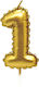 Kardasis Birthday Candle Number "1" in Gold Color 557-1