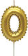 Kardasis Geburtstagskerze Nummer "0" in Gold Farbe 557-0