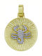 Kiriakos Gofas Anhänger Kinder Amulett Beidseitig aus Gold 14K ZD232