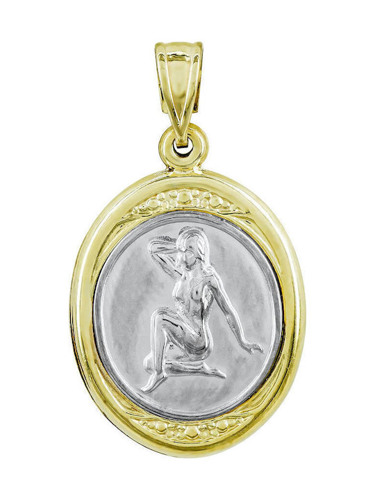 Kiriakos Gofas Anhänger Kinder Amulett Beidseitig aus Gold 9K ZD248