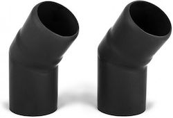 Semi-Angled Chimney Pipe Plastic 65mm Black