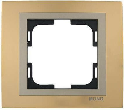 Mono Electric Switch Frame 1 Position in Gold Color 500-004400160