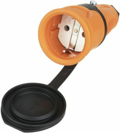 PCElectric Taurus2 Φις Ρεύματος Θηλυκό Σούκο με Καπάκι Πορτοκαλί
