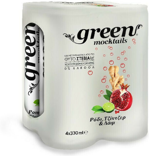 Green Cola moctails Αναψυκτικό με Ανθρακικό, Χωρίς Ζάχαρη σε Κουτί 4Χ330ML 4x330ml