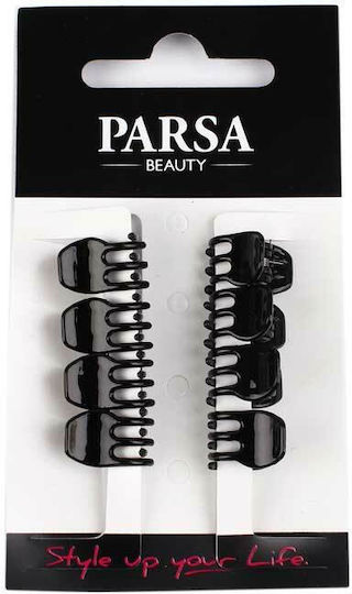 Parsa Сет Щипки за Коса Черни 8 Бройки